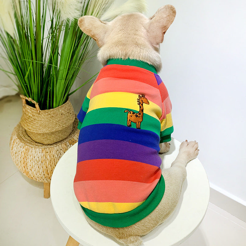 Rainbow Pet Clothing Velvet