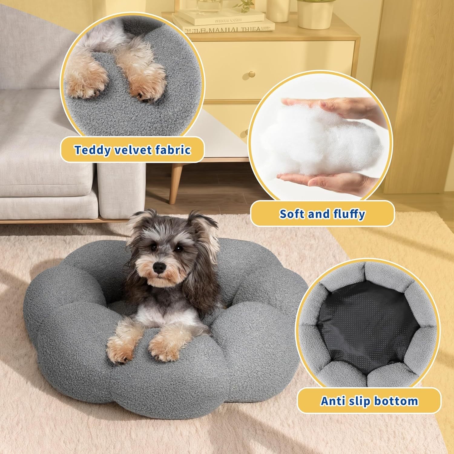 Cat Beds Fluffy Flower Kennel