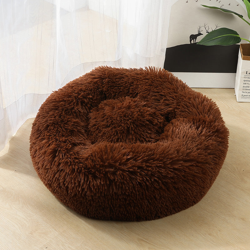 Dog Bed Round Plush Cat Litter