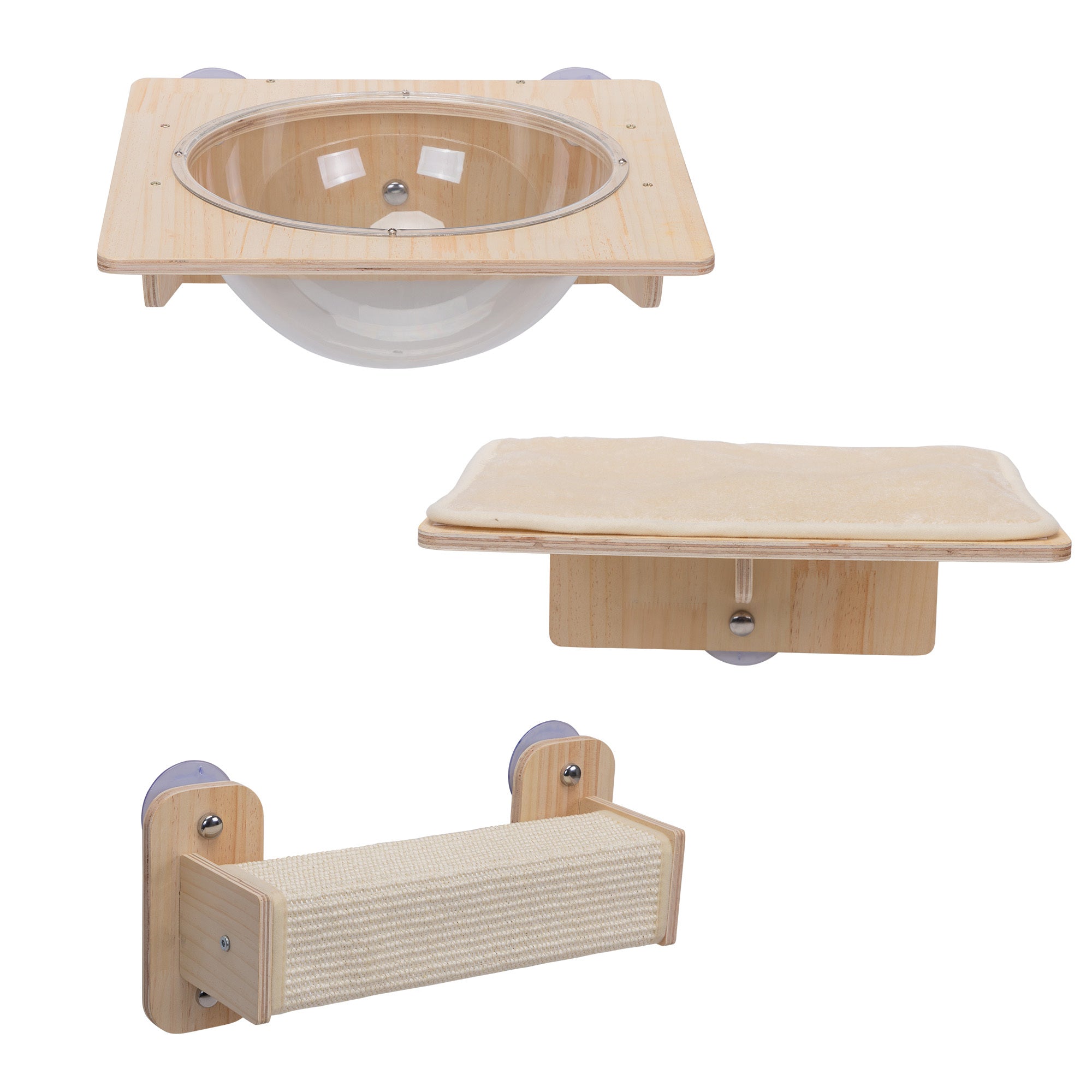 3 Pieces Of Cat Wall Furniture With Capsule Bed