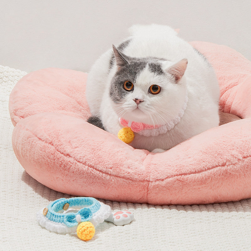 Pet Cat Dog Collar Bib Woolen