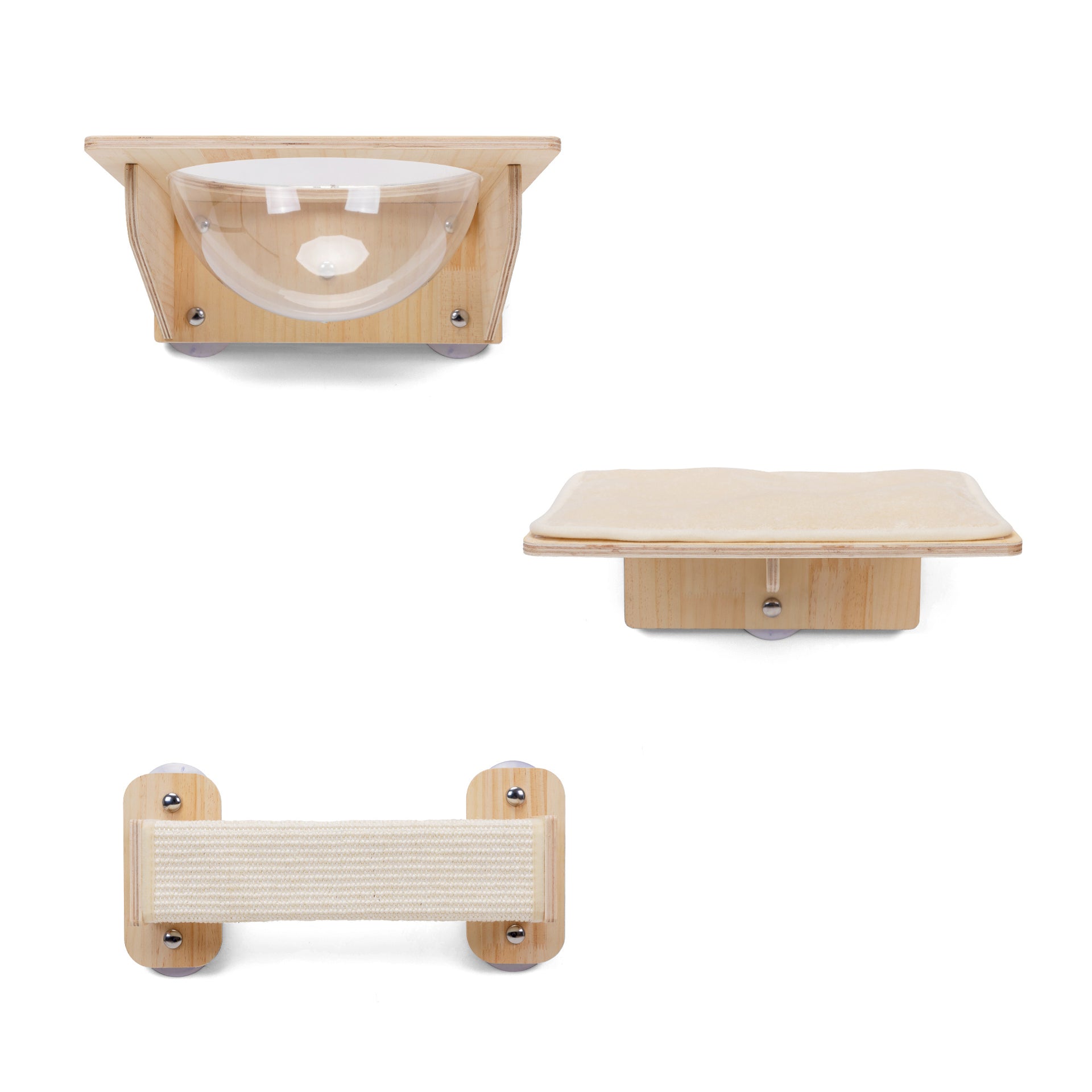 3 Pieces Of Cat Wall Furniture With Capsule Bed