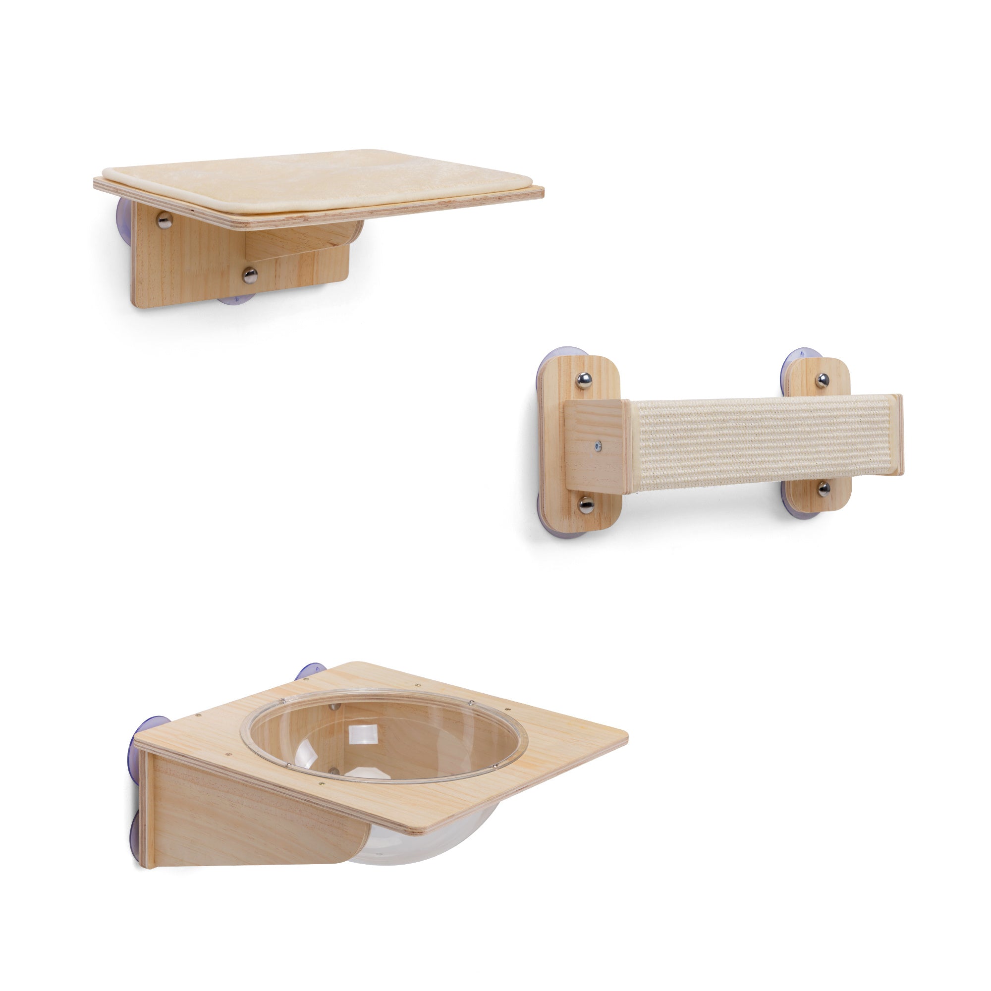 3 Pieces Of Cat Wall Furniture With Capsule Bed